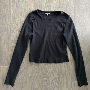 NWOT - Reformation Ribbed Long Sleeve Shirt